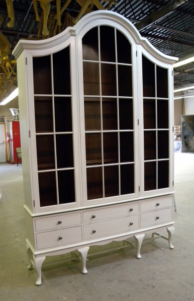 Contemporary Queen Anne China Cabinet Creative Custom Furnishings